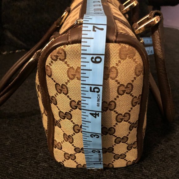 100% AUTHENTIC GUCCI ABBEY GG CANVAS BOSTON BAG - Picture 11 of 16